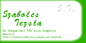 szabolcs tezsla business card